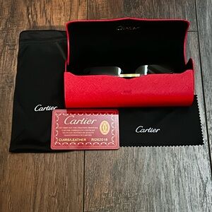 Cartier Sunglasses with Red and Black Accessories